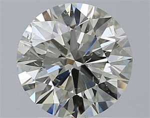 Foto Diamante Natural 2.50 quilates, Redondo , Color N, claridad SI2 y certificado GIA de