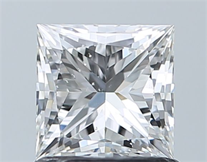 Picture of Natural Diamond 1.01 Carats, Princess with  Cut, F Color, SI1 Clarity and Certified by GIA