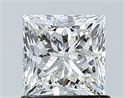 Natural Diamond 1.01 Carats, Princess with  Cut, H Color, SI2 Clarity and Certified by GIA