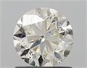Natural Diamond 1.01 Carats, Round with Very Good Cut, K Color, SI2 Clarity and Certified by GIA