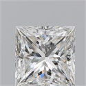 Natural Diamond 0.81 Carats, Princess with  Cut, H Color, VS2 Clarity and Certified by GIA
