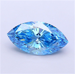 Picture of Lab Grown Diamond 2.01 Carats, Marquise with  Cut, Fancy Vivid Blue Color, VS2 Clarity and Certified by IGI