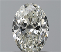 Natural Diamond 0.53 Carats, Oval with  Cut, I Color, VVS1 Clarity and Certified by IGI