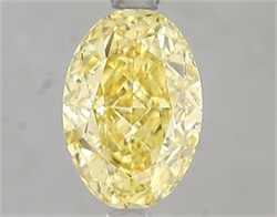 Picture of Lab Grown Diamond 2.00 Carats, Oval with  Cut, Fancy Intense Yellow Color, VS2 Clarity and Certified by IGI