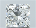 Natural Diamond 1.01 Carats, Princess with  Cut, J Color, VVS2 Clarity and Certified by GIA