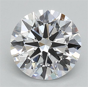 Picture of Lab Grown Diamond 1.00 Carats, Round with Ideal Cut, D Color, VVS2 Clarity and Certified by IGI
