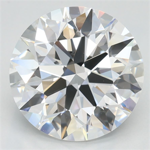 Picture of Lab Grown Diamond 3.28 Carats, Round with Ideal Cut, D Color, IF Clarity and Certified by IGI