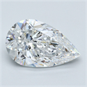 Diamante Natural 5.01 quilates, De pera , Color D, claridad VS2 y certificado GIA