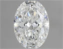 Natural Diamond 0.40 Carats, Oval with  Cut, F Color, VS2 Clarity and Certified by GIA