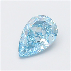 Picture of Lab Grown Diamond 1.62 Carats, Pear with  Cut, Fancy Vivid Blue Color, VVS2 Clarity and Certified by IGI
