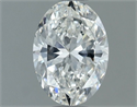 Natural Diamond 0.70 Carats, Oval with  Cut, H Color, SI1 Clarity and Certified by GIA