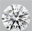 Lab Grown Diamond 1.24 Carats, Round with Ideal Cut, D Color, VVS1 Clarity and Certified by IGI