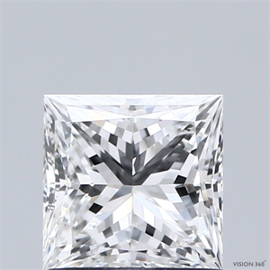 Foto Diamante Natural 1.01 quilates, Princesa , Color F, claridad VVS2 y certificado GIA de