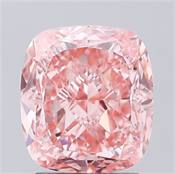 Picture of Lab Grown Diamond 2.09 Carats, CUSHION MODIFIED with  Cut, Fancy Vivid Pink Color, VVS2 Clarity and Certified by IGI