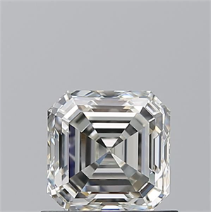 Picture of Natural Diamond 0.90 Carats, Asscher with  Cut, I Color, VVS2 Clarity and Certified by GIA