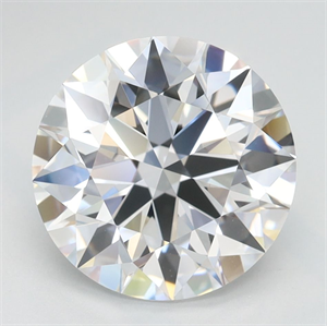 Picture of Lab Grown Diamond 2.88 Carats, Round with Excellent Cut, D Color, VVS1 Clarity and Certified by GIA