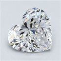 Natural Diamond 2.01 Carats, Heart with  Cut, E Color, VS2 Clarity and Certified by GIA