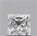 Natural Diamond 0.62 Carats, Princess with  Cut, D Color, SI1 Clarity and Certified by GIA