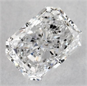 Natural Diamond 0.60 Carats, Radiant with  Cut, D Color, SI2 Clarity and Certified by GIA