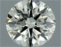 Natural Diamond 0.70 Carats, Round with Excellent Cut, L Color, SI1 Clarity and Certified by IGI