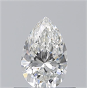 Natural Diamond 0.50 Carats, Pear with  Cut, H Color, VVS1 Clarity and Certified by GIA