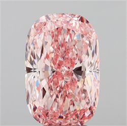 Picture of Lab Grown Diamond 5.03 Carats, CUSHION MODIFIED with  Cut, Fancy Vivid Pink Color, VS1 Clarity and Certified by IGI