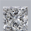 Natural Diamond 1.70 Carats, Princess with  Cut, G Color, VS2 Clarity and Certified by GIA