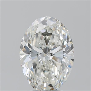 Picture of Natural Diamond 3.21 Carats, Oval with  Cut, H Color, SI2 Clarity and Certified by GIA