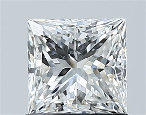 Picture of Natural Diamond 1.00 Carats, Princess with  Cut, F Color, SI2 Clarity and Certified by GIA