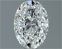 Natural Diamond 0.60 Carats, Oval with  Cut, F Color, VS1 Clarity and Certified by GIA
