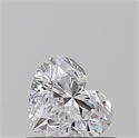 Natural Diamond 0.55 Carats, Heart with  Cut, D Color, SI1 Clarity and Certified by GIA