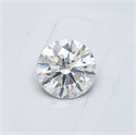 Natural Diamond 0.42 Carats, Round with Excellent Cut, J Color, I1 Clarity and Certified by GIA
