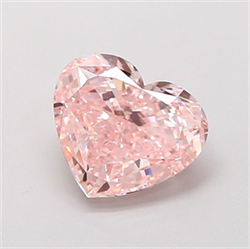 Picture of Lab Grown Diamond 2.01 Carats, Heart with  Cut, Fancy Pink Color, VVS2 Clarity and Certified by IGI
