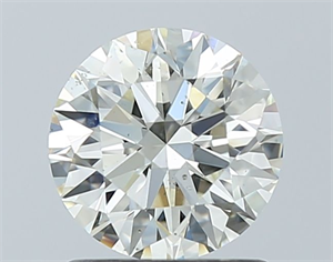 Picture of Natural Diamond 1.08 Carats, Round with Excellent Cut, K Color, SI1 Clarity and Certified by GIA