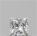 Diamante Natural 0.51 quilates, Princesa , Color E, claridad VVS2 y certificado GIA