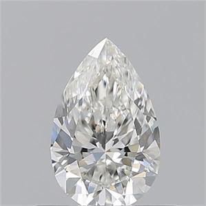 Picture of Natural Diamond 0.51 Carats, Pear with  Cut, H Color, VS1 Clarity and Certified by GIA
