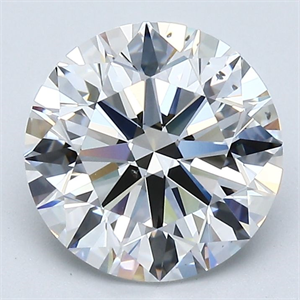 Picture of Natural Diamond 2.52 Carats, Round with Excellent Cut, E Color, SI1 Clarity and Certified by GIA