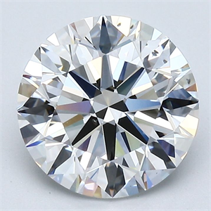 Picture of Natural Diamond 2.52 Carats, Round with Excellent Cut, E Color, SI1 Clarity and Certified by GIA