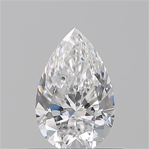 Picture of Natural Diamond 0.51 Carats, Pear with  Cut, E Color, VVS2 Clarity and Certified by GIA