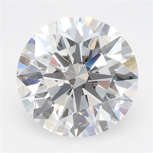 Picture of Lab Grown Diamond 2.60 Carats, Round with Ideal Cut, D Color, IF Clarity and Certified by IGI