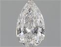Natural Diamond 0.53 Carats, Pear with  Cut, D Color, I1 Clarity and Certified by GIA