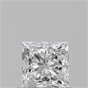 Natural Diamond 0.60 Carats, Princess with  Cut, F Color, VS2 Clarity and Certified by GIA