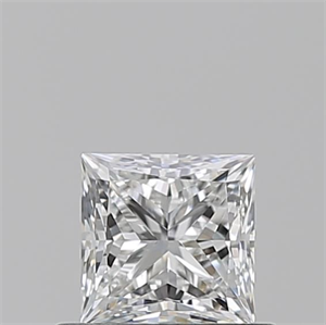 Picture of Natural Diamond 0.60 Carats, Princess with  Cut, F Color, VS2 Clarity and Certified by GIA