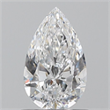 Natural Diamond 0.70 Carats, Pear with  Cut, D Color, VVS1 Clarity and Certified by GIA