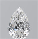 Diamante Natural 0.57 quilates, De pera , Color E, claridad VVS2 y certificado GIA