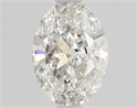 Natural Diamond 0.58 Carats, Oval with  Cut, H Color, VVS2 Clarity and Certified by GIA