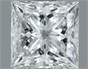 Natural Diamond 1.23 Carats, Princess with  Cut, G Color, SI1 Clarity and Certified by GIA