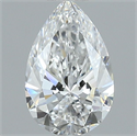 Natural Diamond 0.70 Carats, Pear with  Cut, D Color, VVS2 Clarity and Certified by GIA