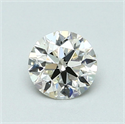 Natural Diamond 0.70 Carats, Round with Excellent Cut, K Color, VS2 Clarity and Certified by GIA