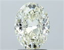 Natural Diamond 1.70 Carats, Oval with  Cut, L Color, VS2 Clarity and Certified by GIA